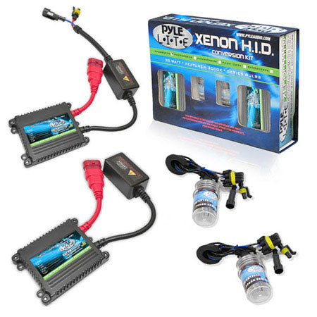 Pyle PSB9007K8K 8000K Slim Ballast Dual Beam HID Xenon Driving Lights, Pair