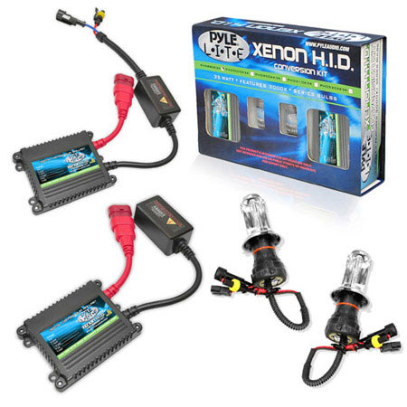 Pyle PSBH4K8K 8000K Dual (Low/High) Beam HID Xenon Driving Lights, Pair