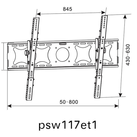 Pyle 36" to 65" Flat Panel Tilted TV Wall Mount