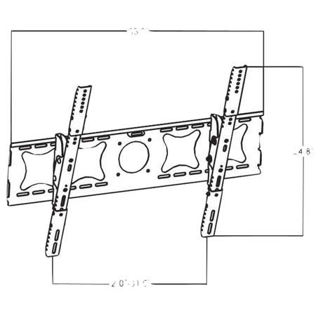 Pyle 36" to 55" Flat Panel LCD/LED TV Tilting Wall Mount, Black
