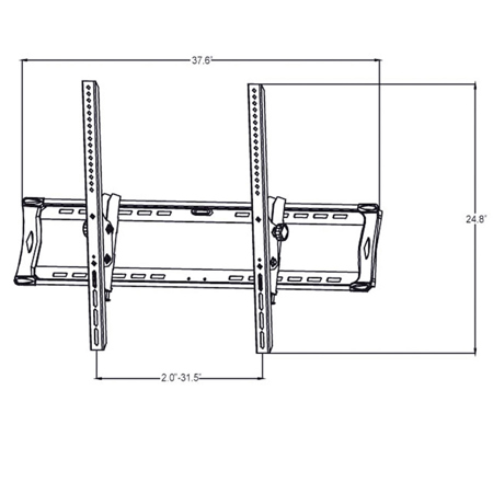 Pyle Universal Tilting Flat Panel Flush TV Wall Mount