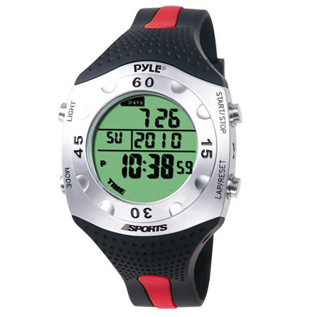 Pyle PSWDV60 Advanced Dive Meter with Water Depth, Dive Log, Red