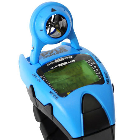 Pyle PSWWM90 Wind Speed Meter with Altimeter, Barometer, Yacht Timer, Blue