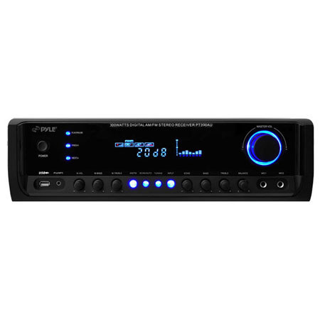 PyleHome 300 Watt Digital Home Stereo Receiver System with USB/SD Memory Readers