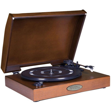 Pyle PVNTT1 Classic Retro USB Phonograph/Turntable, Tan