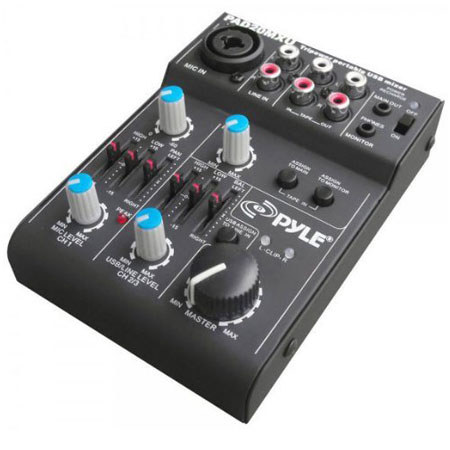 Pyle PAD20MXU 5 Channel Professional Audio Mixer with USB Interface