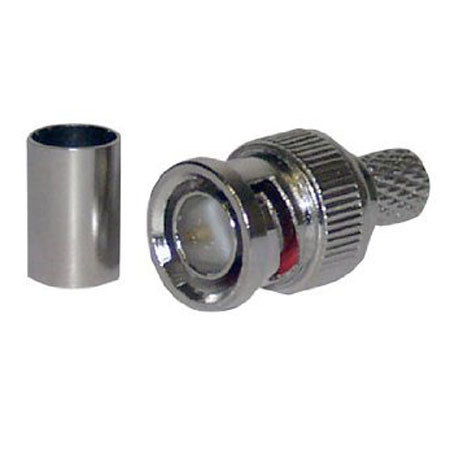 Pyle PBNC050 3-Peice Crimp Style BNC Male Connector