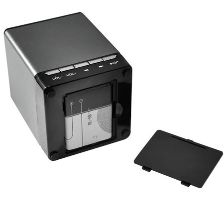 Pyle PBS9BK Bluetooth Mini Cube Speaker with Aux-In, 8 Hours Playback