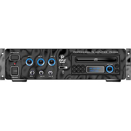 Pyle PD450A Professional PA Amplifier with Built In DVD/CD/MP3/USB Player