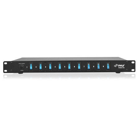 PylePro PDBC70 1U Rack Mount 15A 1800VA Power Supply Strip