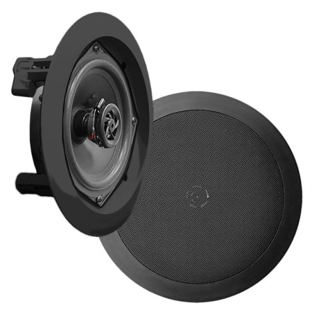PyleHome PDIC81RD 8" Two-Way In-Ceiling Speaker System, Pair, Black