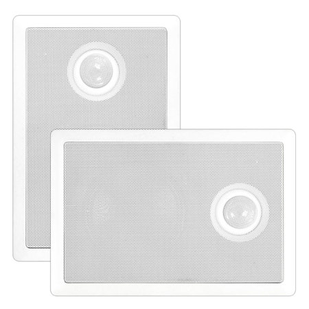 Pyle 6.5" Two-Way In-Wall Speaker System/Directional Tweeter, Pair