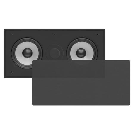 PyleHome PDIWCS56 Dual 5.25" 2-Way In-Wall Center-Ch Speaker, Black, Single