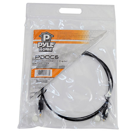 Pyle 6ft Mini-TOSlink to TOSlink Optical Digital Audio Cable
