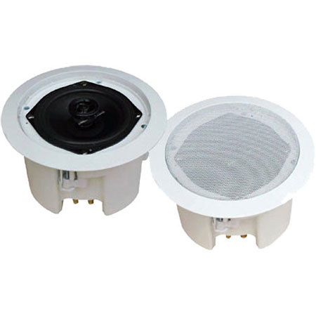 Pyle 5.25" In-Ceiling 2-Way Enclosure Speaker System, Pair, White