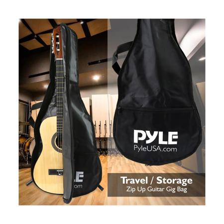 Pyle PGACLS30 30 Classic Junior Linden Wood Acoustic Guitar Dyed Hardwood Fingerboard Rosette Linden Laminate Finish