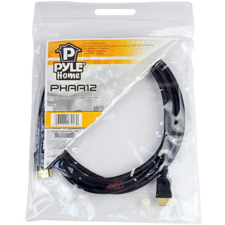 Pyle 12 ft HDMI Cable with 24k Gold-Plated Connectors