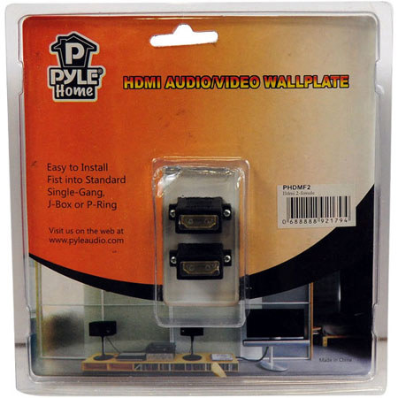 Pyle Dual HDMI Wall Plate, White