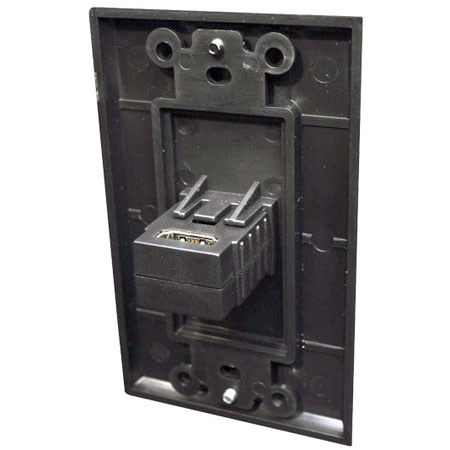 Pyle Single HDMI 90 Degree Exit Port Wall Plate, Black