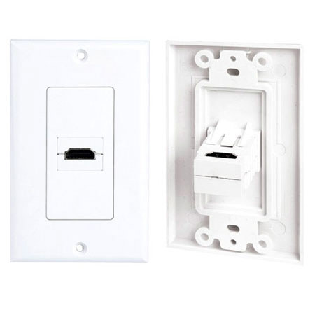 Pyle Single HDMI Wall Plate with 90 Degree Exit Port