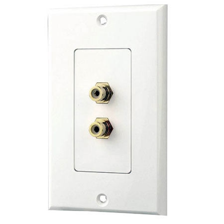 Pyle Dual Stereo RCA Wall Plate