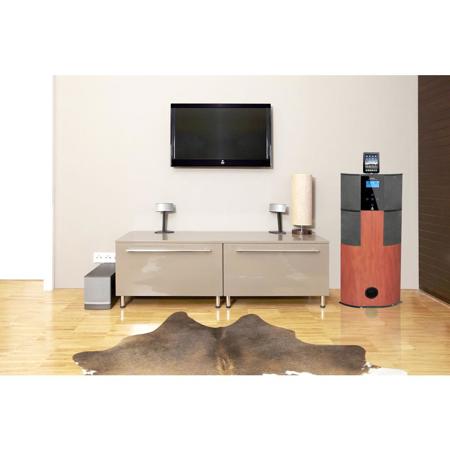Pyle PHST94IP 600W Digital 2.1 Channel Home Theater Tower, Cherry Wood, Single
