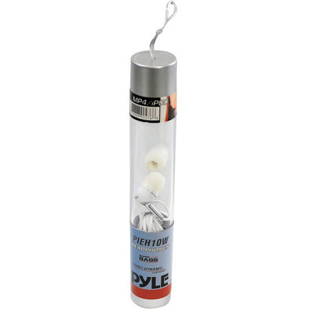 Pyle PIEH10 Ultra Slim In-Ear Ear-Bud Stereo Bass Headphones, White
