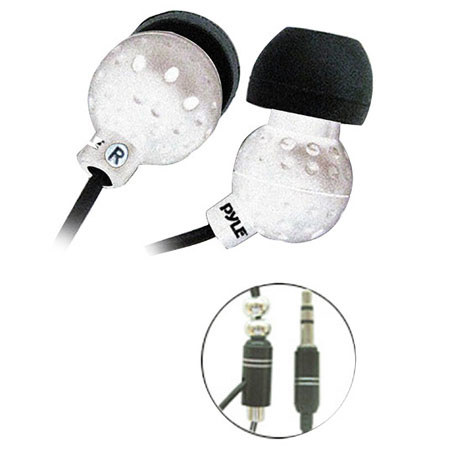 Pyle PIEH30 Ultra Slim In-Ear Ear-Buds Stereo Bass Headphones, White