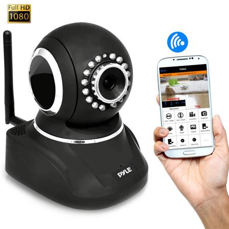Pyle PIPCAMHD82 2MP 1080p FHD Wireless P2P Network Camera with 3.6mm Lens, Black