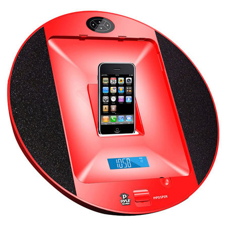 Pyle PIPDSP2 iPod/iPhone/iPad Touch Screen Dock, Red