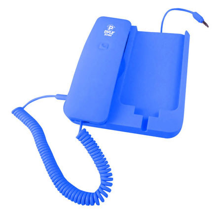 Pyle PIRTR60 Handheld Phone and Desktop Dock for iPhone, Blue