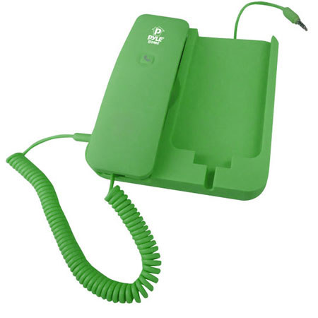 Pyle PIRTR60 Handheld Phone and Desktop Dock for iPhone, Green