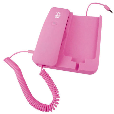 Pyle PIRTR60 Handheld Phone and Desktop Dock for iPhone, Pink