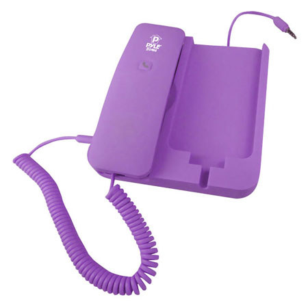 Pyle PIRTR60 Handheld Phone and Desktop Dock for iPhone, Purple