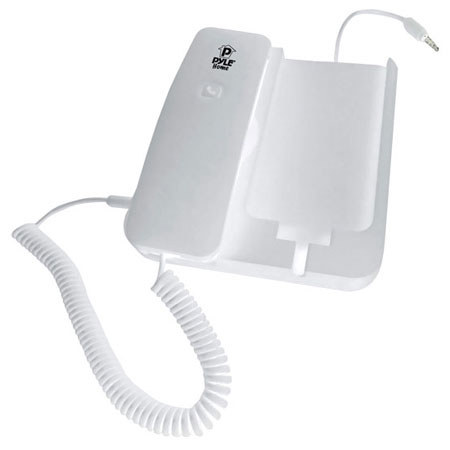 Pyle PIRTR60 Handheld Phone and Desktop Dock for iPhone, White