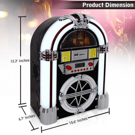 Pyle PJUB25BT Vintage AM/FM Bluetooth Jukebox MP3 Speaker System