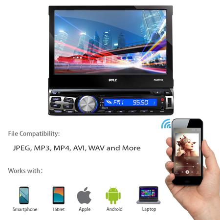 Pyle PLBT73G 7" Touchscreen Bluetooth and GPS Navigation Receiver Headunit