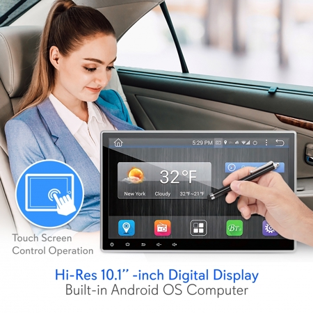 Pyle PLDAND110 10" Android Stereo Receiver with DVR Dash Camera