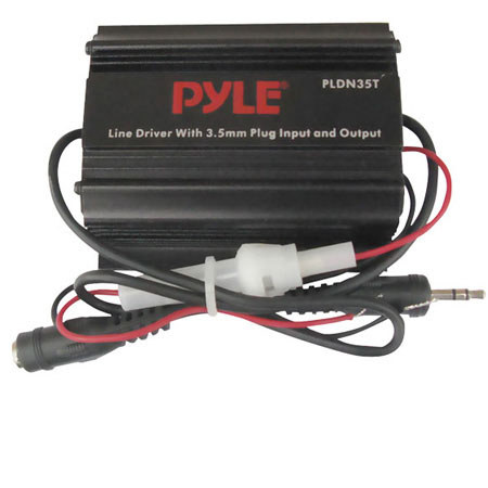 Pyle PLDN35T 3.5mm to 3.5mm Stereo Audio Ground Loop Isolator/Audio Line Driver