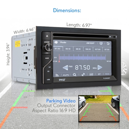 Pyle PLDN63BT 6.5" Touchscreen Double DIN Bluetooth Stereo Receiver Headunit