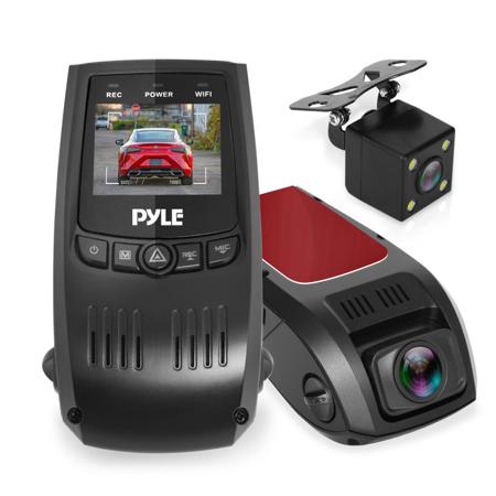 Pyle DVR Dash Camera with Backup Camera, Connection Cable & USB