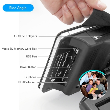 Pyle PLHRDVD108KT 2x 10.5" CD/DVD Player,2x Wireless Headphones & Remote Control