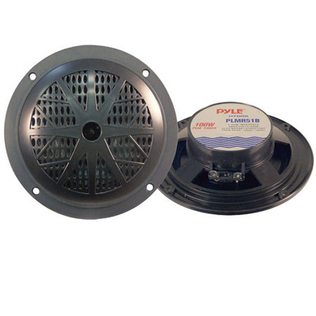 Pyle PLMR51 100W 5.25" 2-Way Marine Speakers, Pair, Black