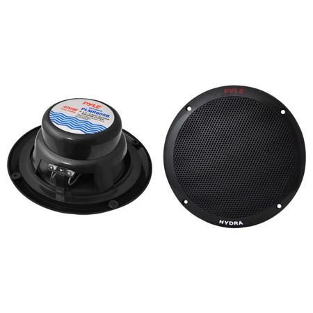 Pyle PLMR605 6.5" Dual Cone Marine Speakers, Pair, Black