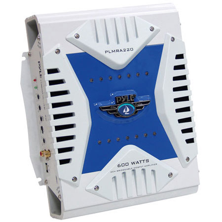 Pyle PLMRA220 2 Channel 600W Waterproof Marine Bridgeable Mosfet Amplifier