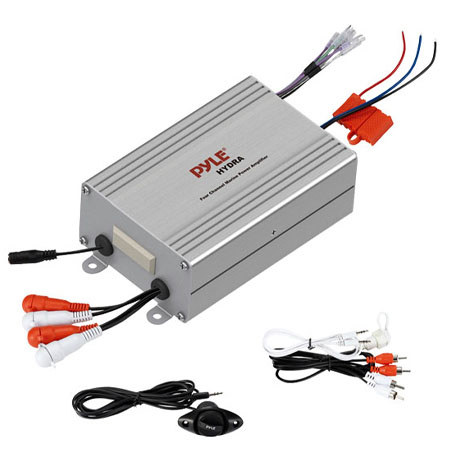 Pyle PLMRMP4A 4 Channel Waterproof MP3 / iPod Marine Power Amplifier