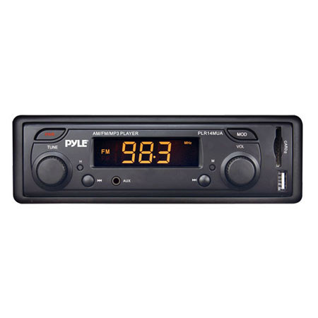 Pyle PLR14MUA In-Dash AM/FM-MPX MP3 Dual Knob Radio