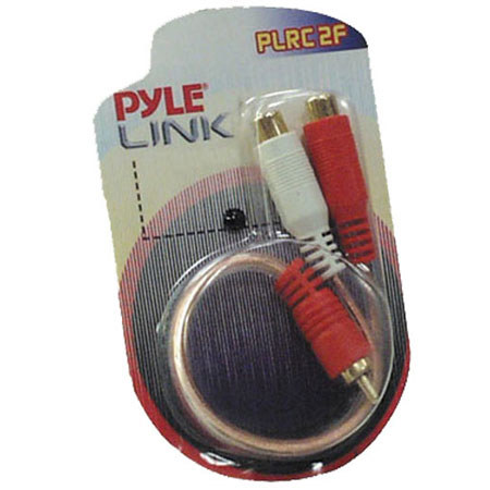 Pyle PLRC2F Dual Female to Single Male RCA "Y" Connector