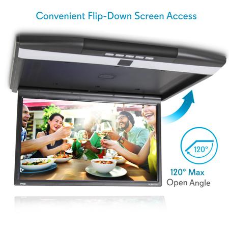 Pyle PLRV1725 17.3" Vehicle Flip-Down Roof Mount Monitor with 1080p Support