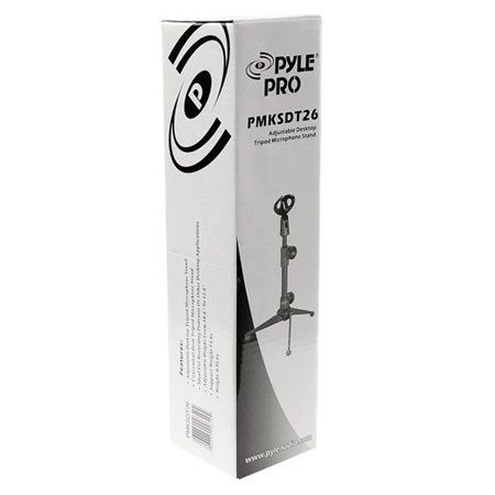 Pyle PMKSDT26 Adjustable Desktop Tripod Microphone Stand